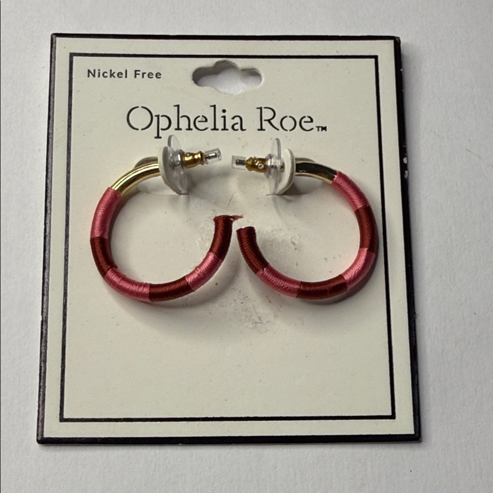 Ophelia Roe Pink and Red Hoop Earrings